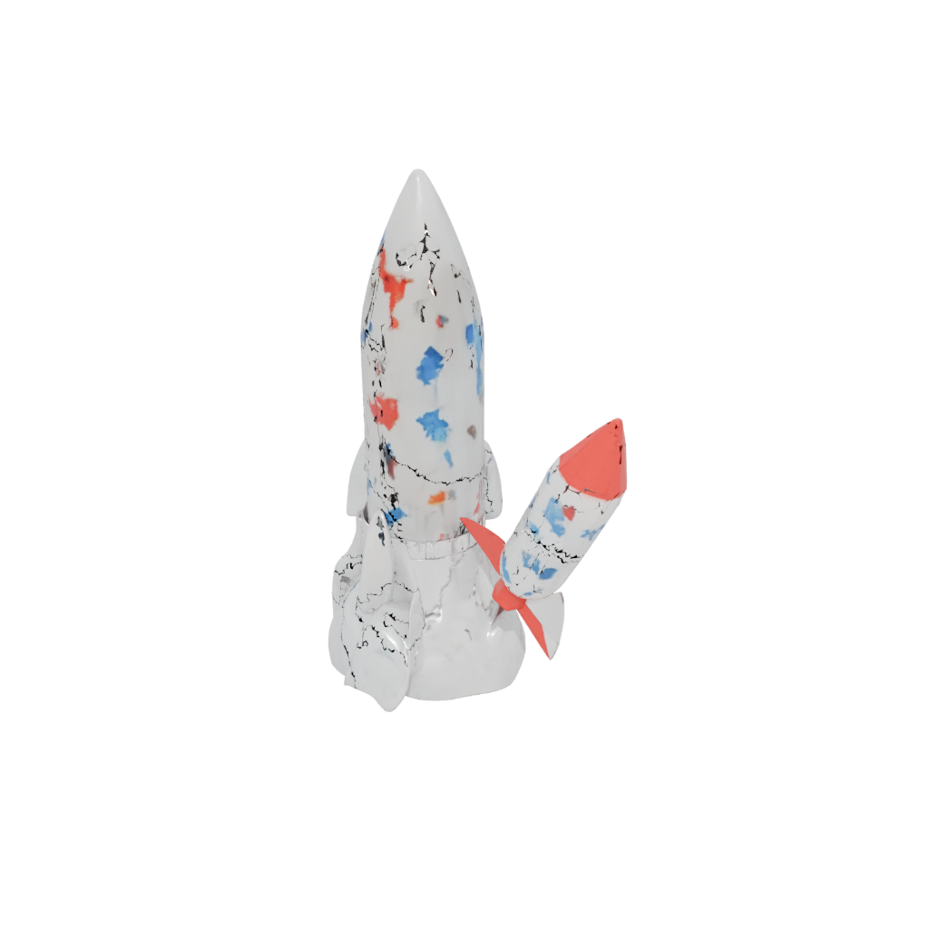 Marble Cute Firework Rocket Decoration — seasonal 3D print model, STL