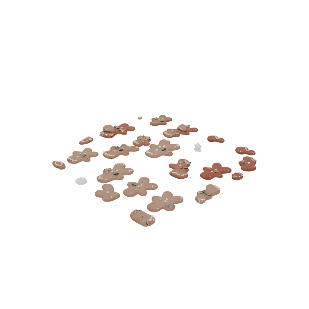 Marble Cute Gingerbread Person Figure — seasonal 3D print model, STL