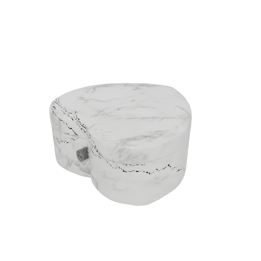 Marble Cute Heart Trinket Box — seasonal 3D print model, STL