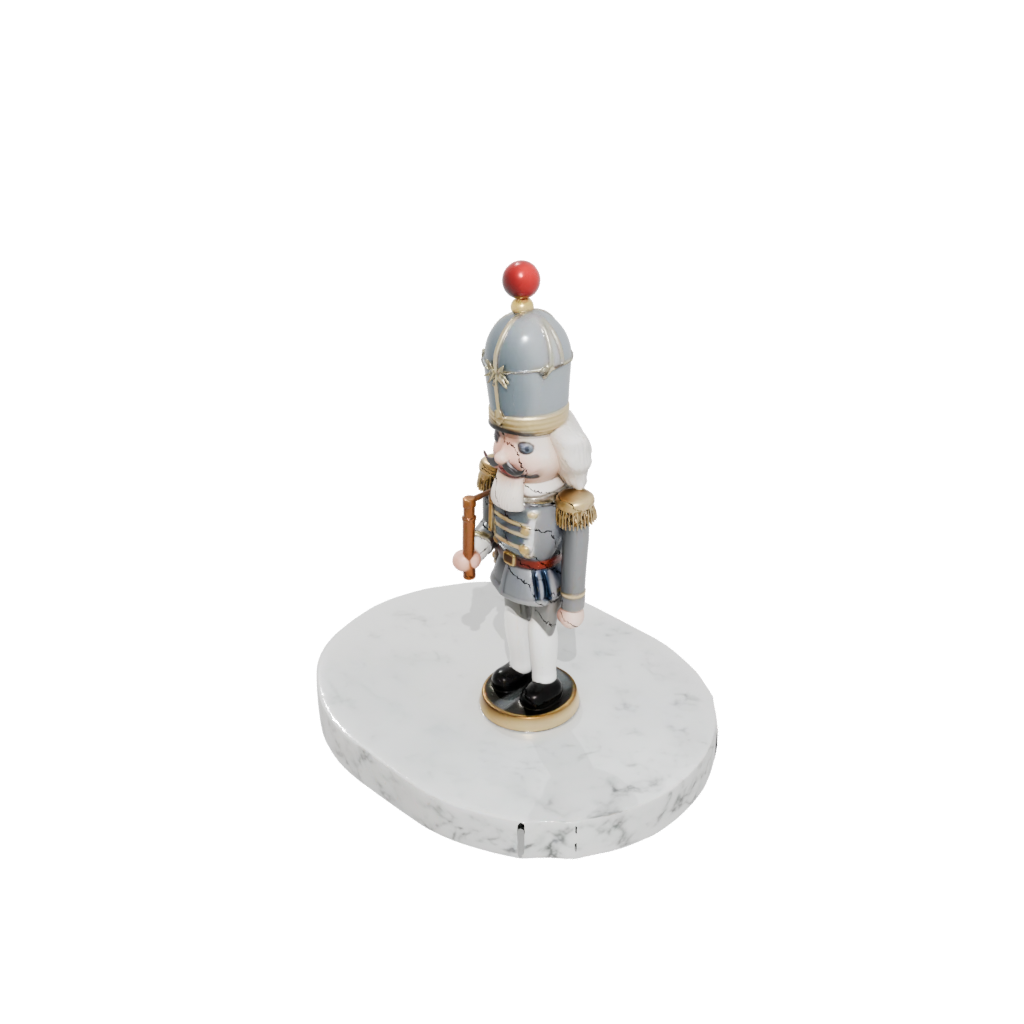 Marble Cute Nutcracker Soldier Original — seasonal 3D print model, STL