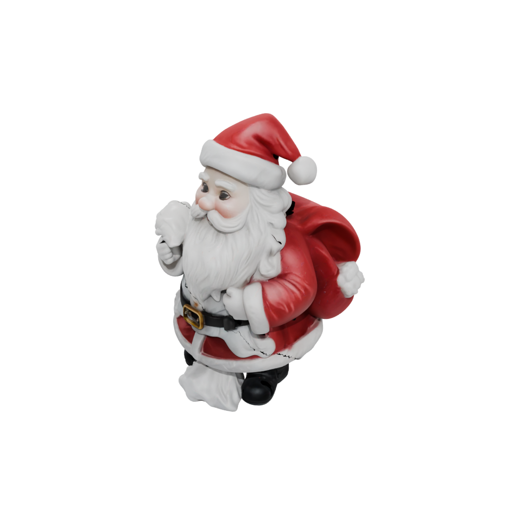 Marble Cute Santa Figurine Original — seasonal 3D print model, STL