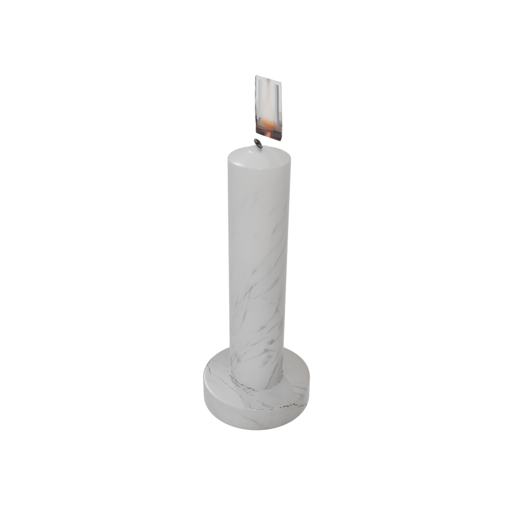 Marble Modern Advent Candle Holder — seasonal 3D print model, STL
