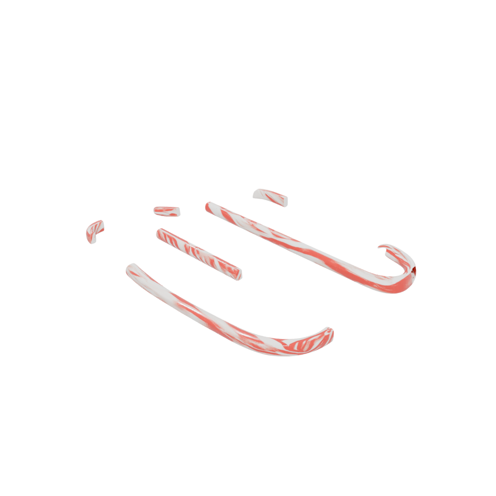 Marble Modern Candy Cane Hook Pair