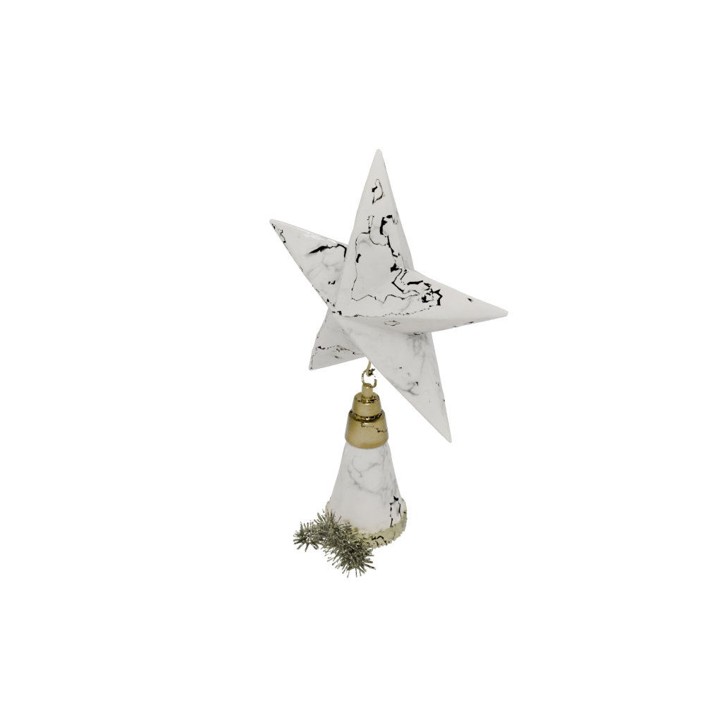 Marble Modern Christmas Tree Topper Star