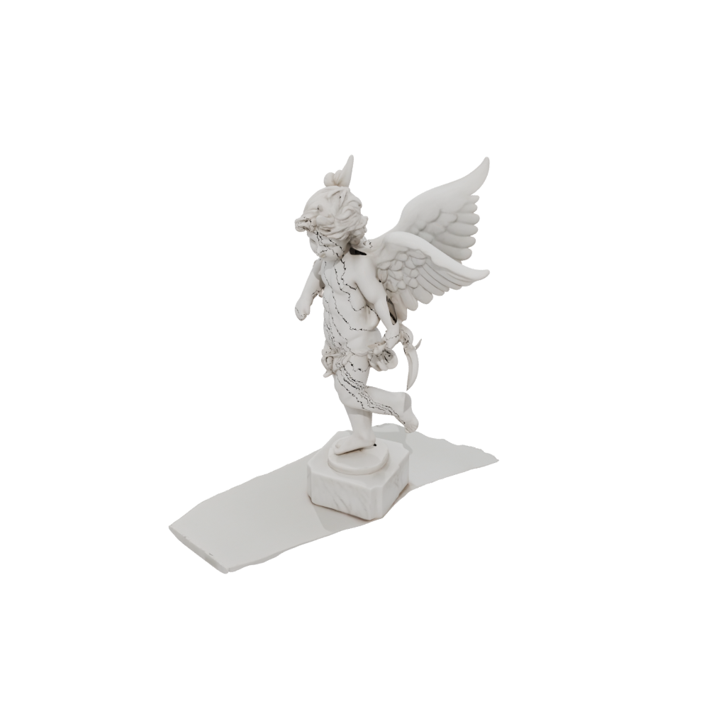 Marble Modern Cupid Charm — seasonal 3D print model, STL