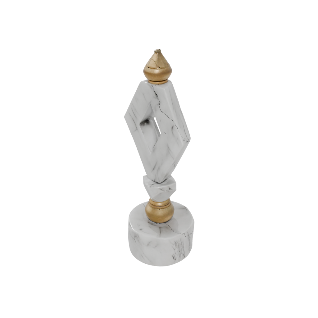 Marble Modern Dreidel Spinner — seasonal 3D print model, STL
