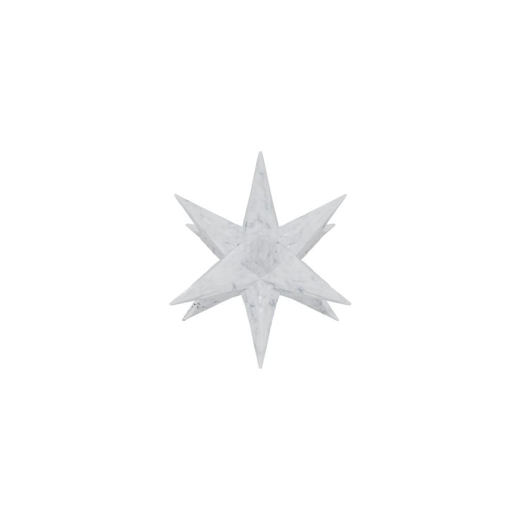 Marble Modern Fourth-Of-July Star Burst — seasonal 3D print model, STL