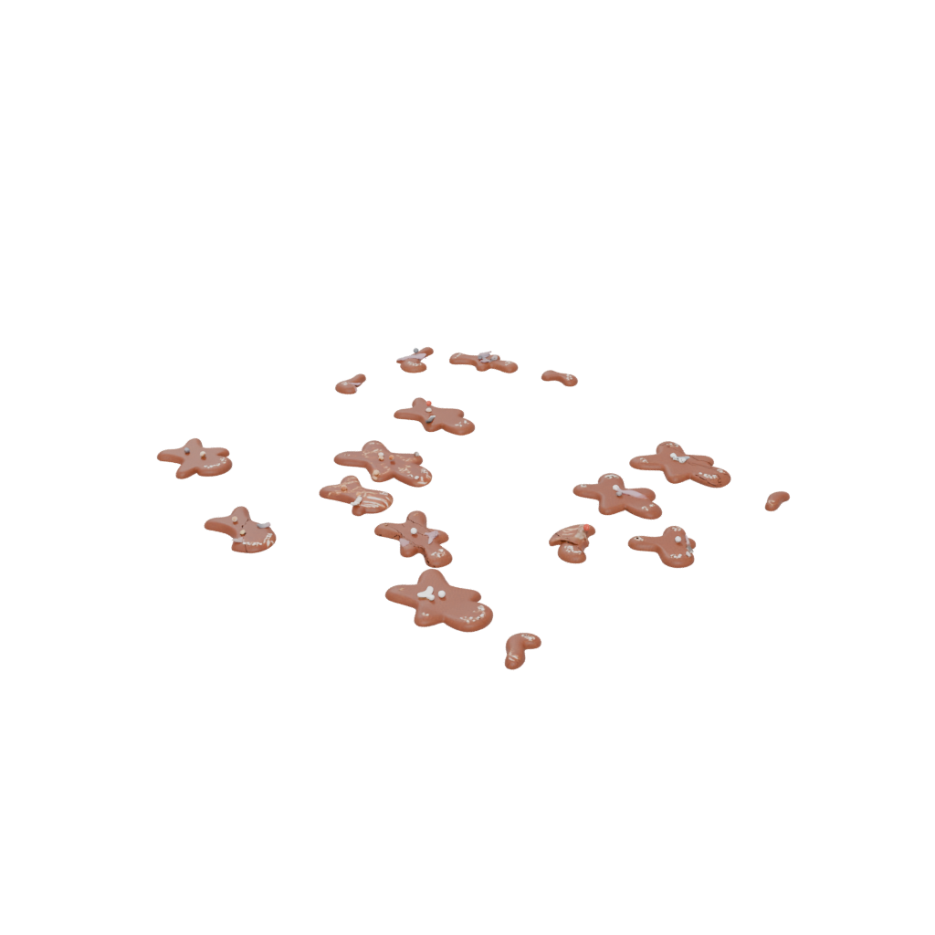 Marble Modern Gingerbread Person Figure — seasonal 3D print model, STL