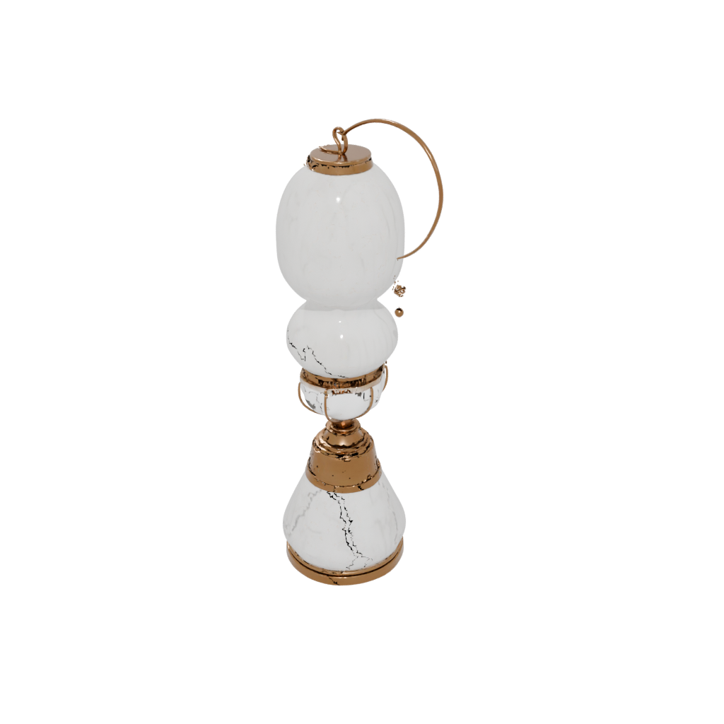 Marble Modern Lantern Festival Lamp — seasonal 3D print model, STL
