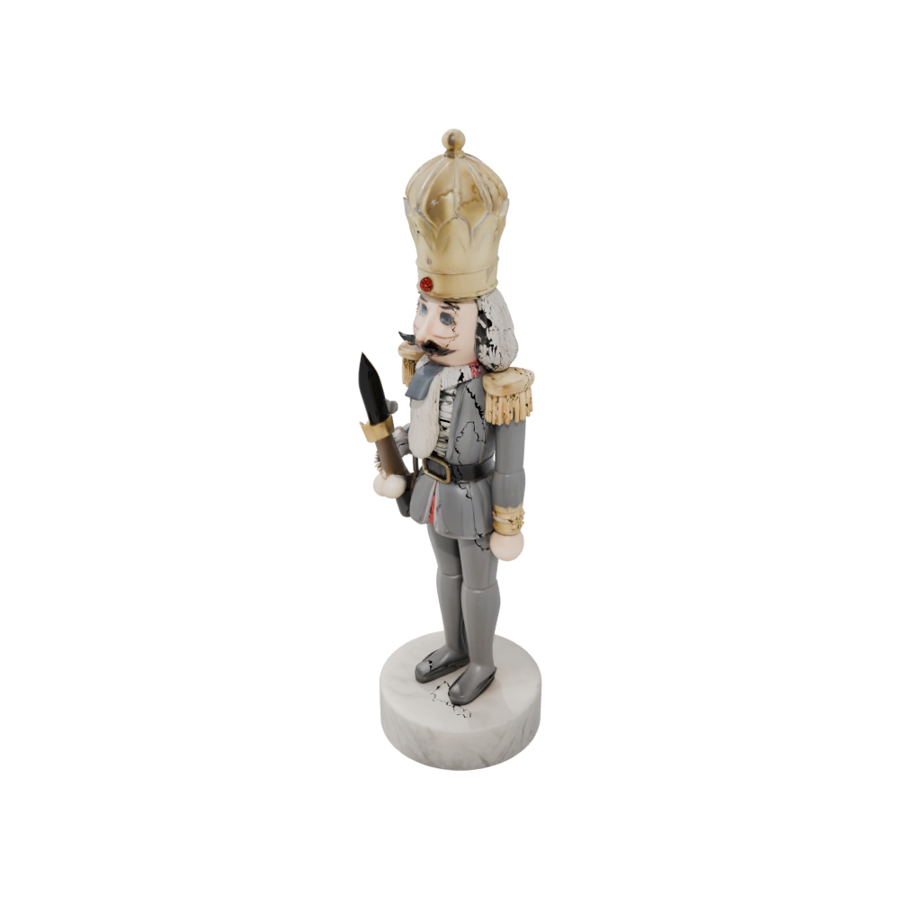 Marble Modern Nutcracker Soldier Original — seasonal 3D print model, STL