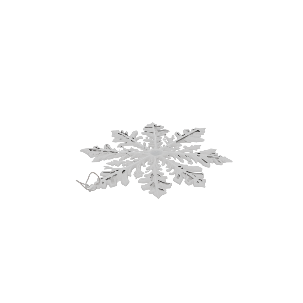 Marble Modern Ornate Snowflake Ornament