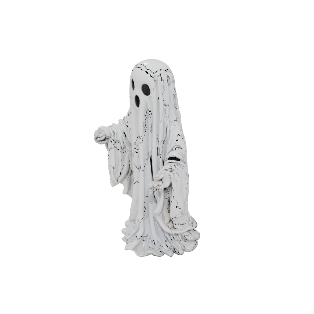 Marble Modern Spooky Ghost Figurine