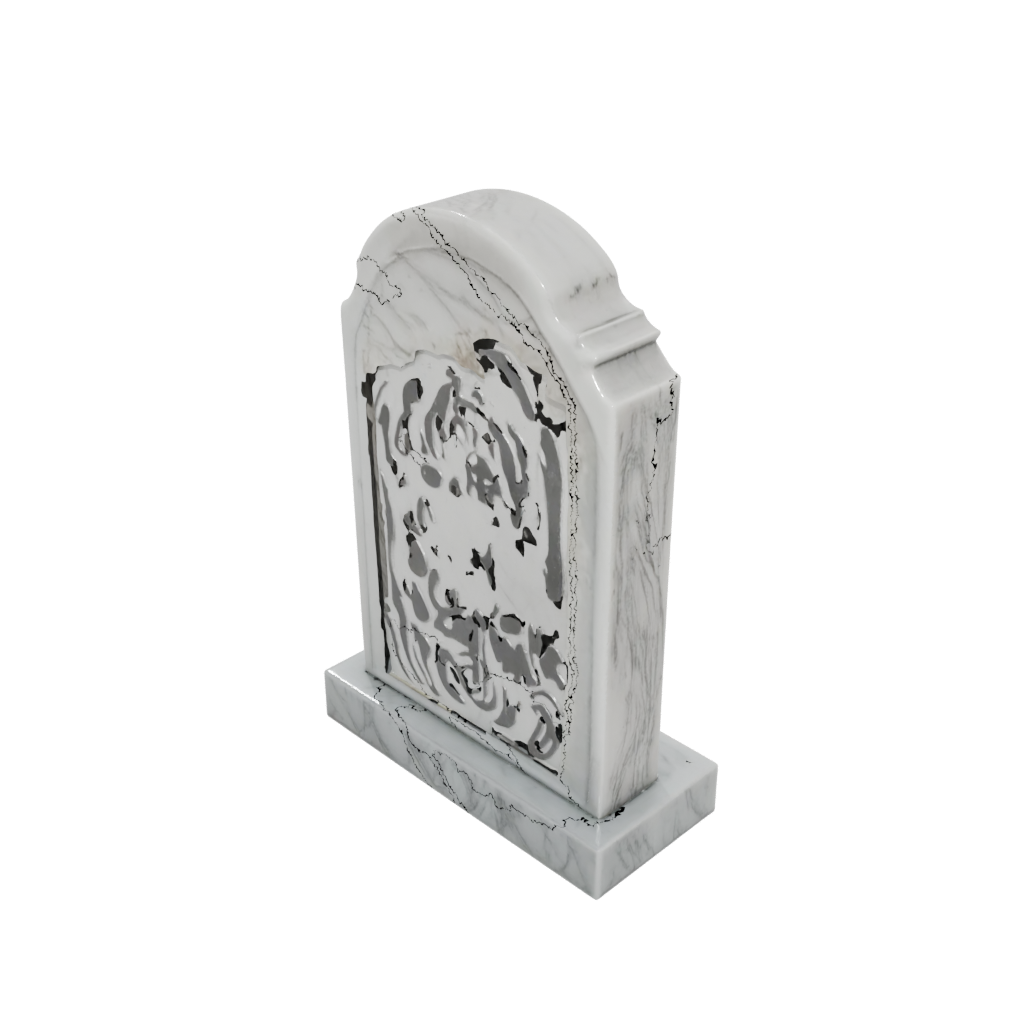 Marble Modern Tombstone Prop Mini — seasonal 3D print model, STL