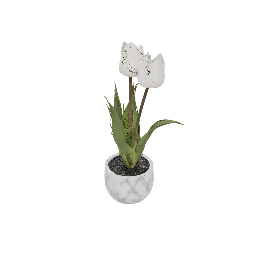 Marble Modern Tulip Planter — seasonal 3D print model, STL