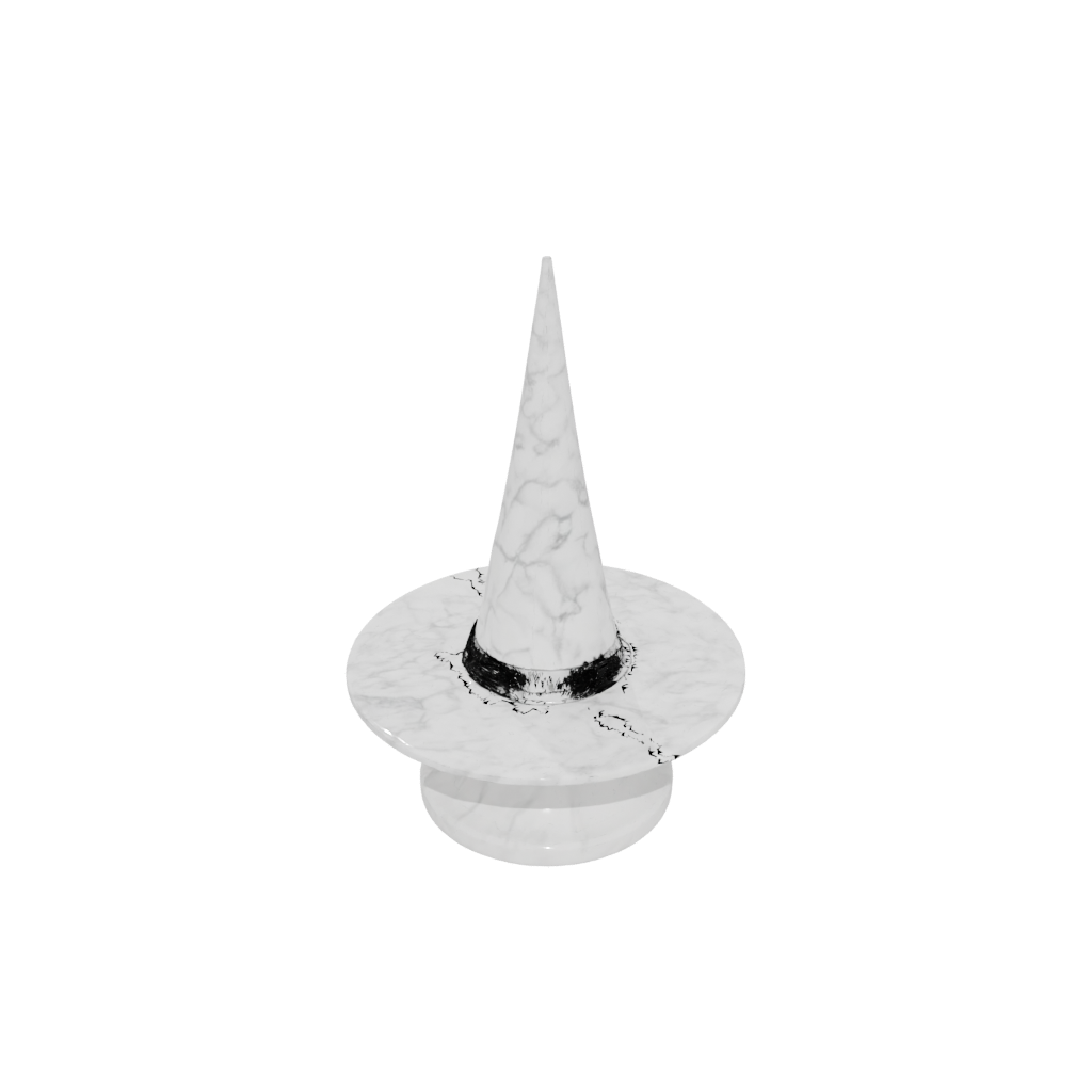 Marble Modern Witch Hat Holder — seasonal 3D print model, STL