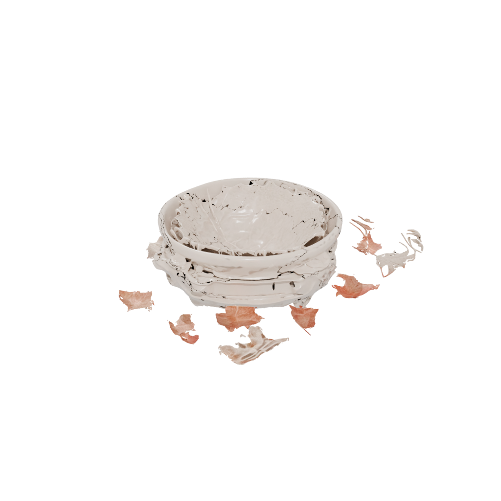 Marble Ornate Autumn Leaf Bowl — seasonal 3D print model, STL
