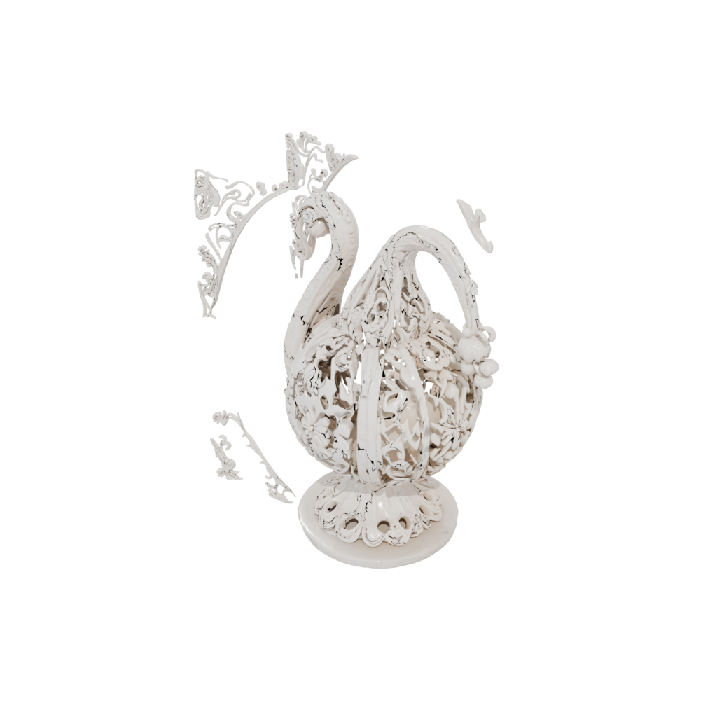 Marble Ornate Carved Gourd Figure — seasonal 3D print model, STL