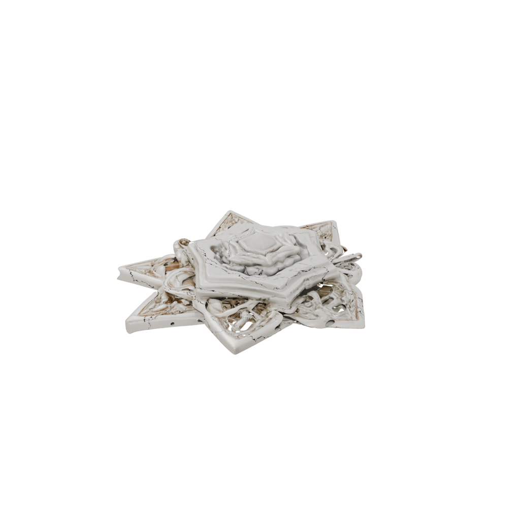 Marble Ornate Dreidel Spinner — seasonal 3D print model, STL