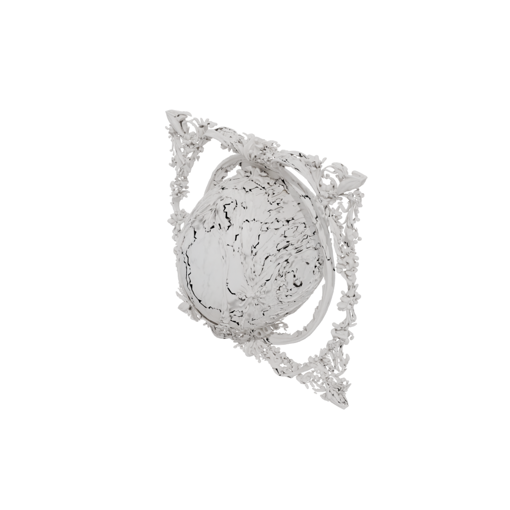 Marble Ornate Easter Egg Relief — seasonal 3D print model, STL