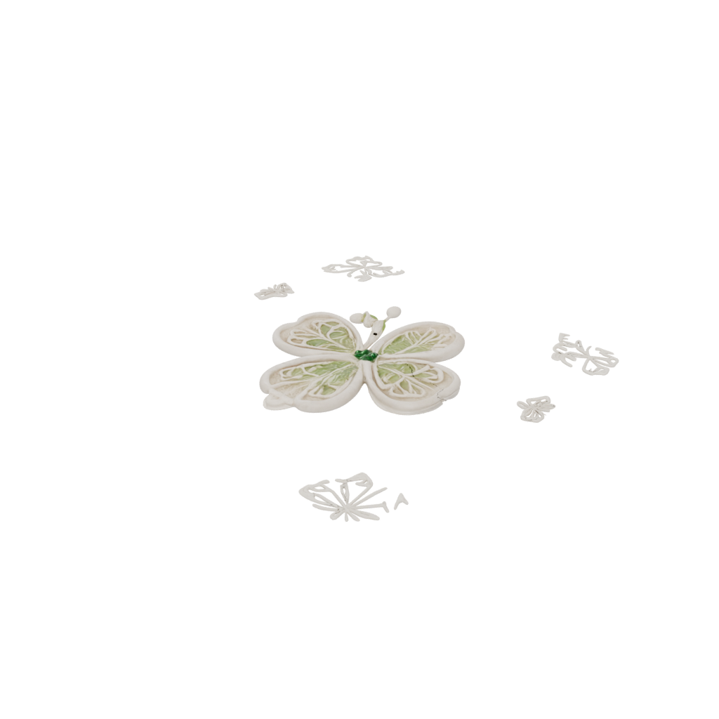 Marble Ornate Shamrock Charm — seasonal 3D print model, STL