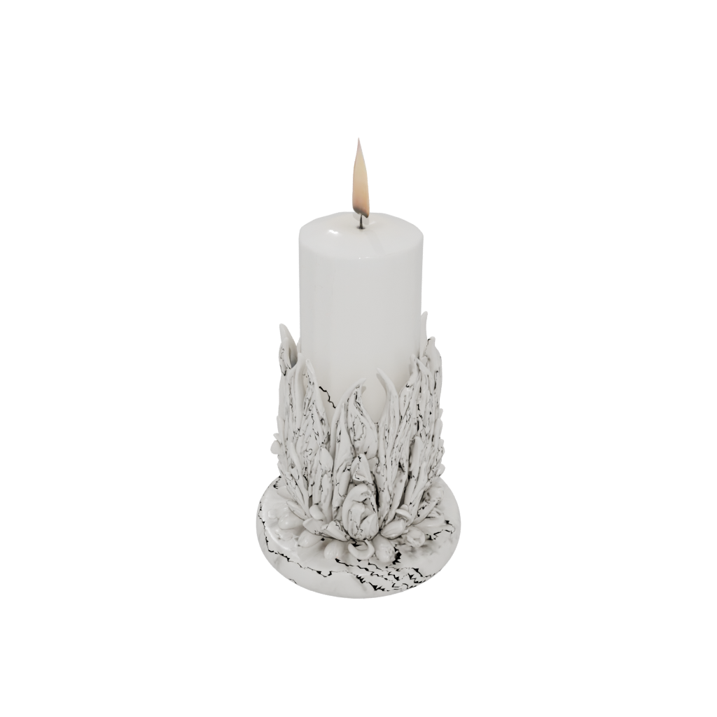 Marble Rustic Advent Candle Holder — seasonal 3D print model, STL