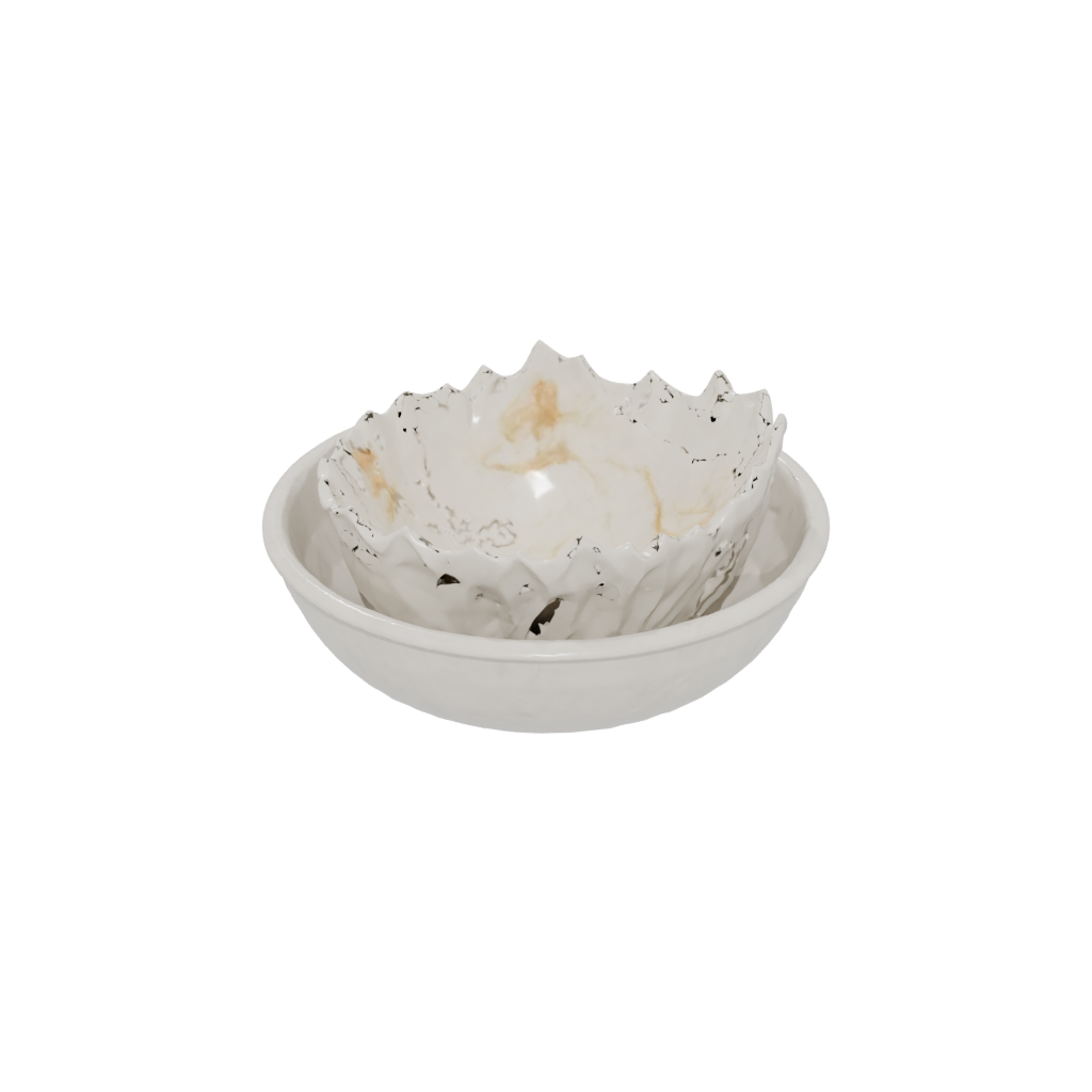 Marble Rustic Autumn Leaf Bowl — seasonal 3D print model, STL