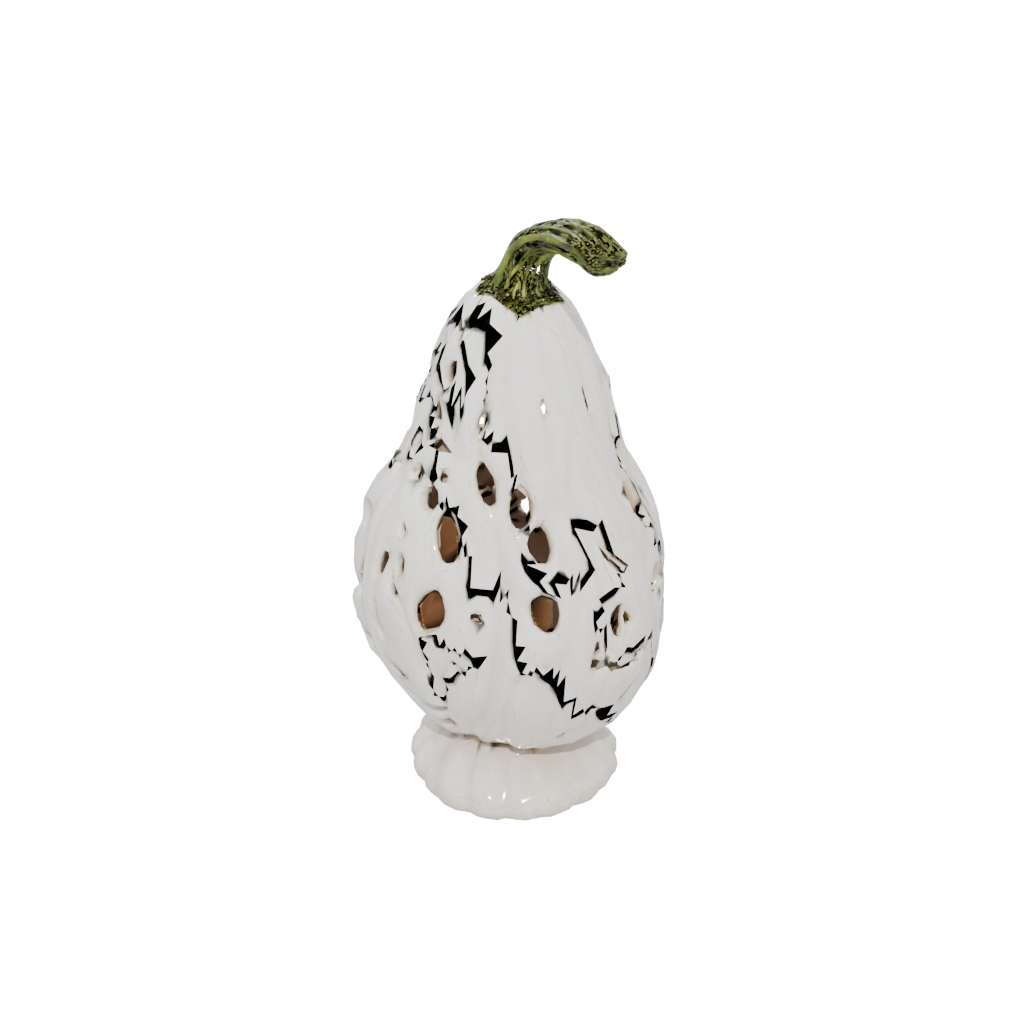 Marble Rustic Carved Gourd Figure — seasonal 3D print model, STL