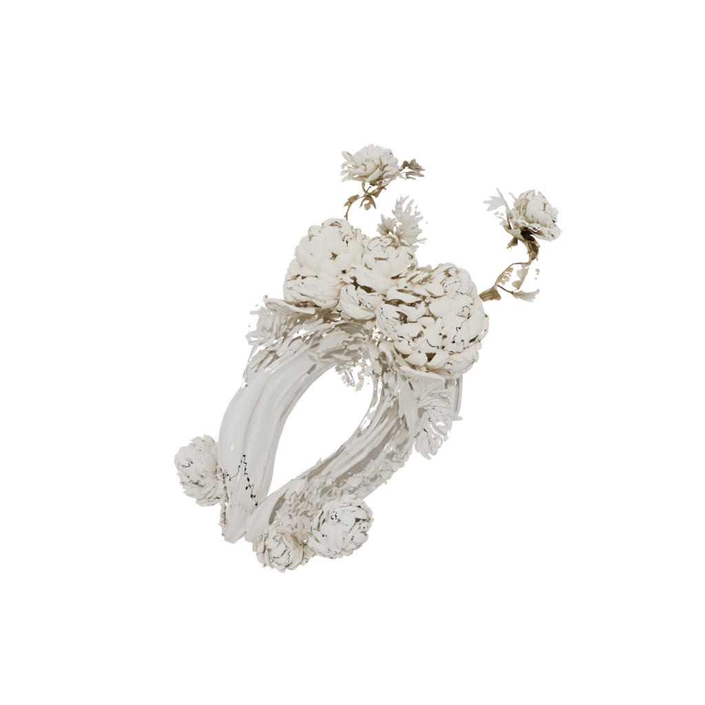 Marble Rustic Cornucopia Centerpiece — seasonal 3D print model, STL