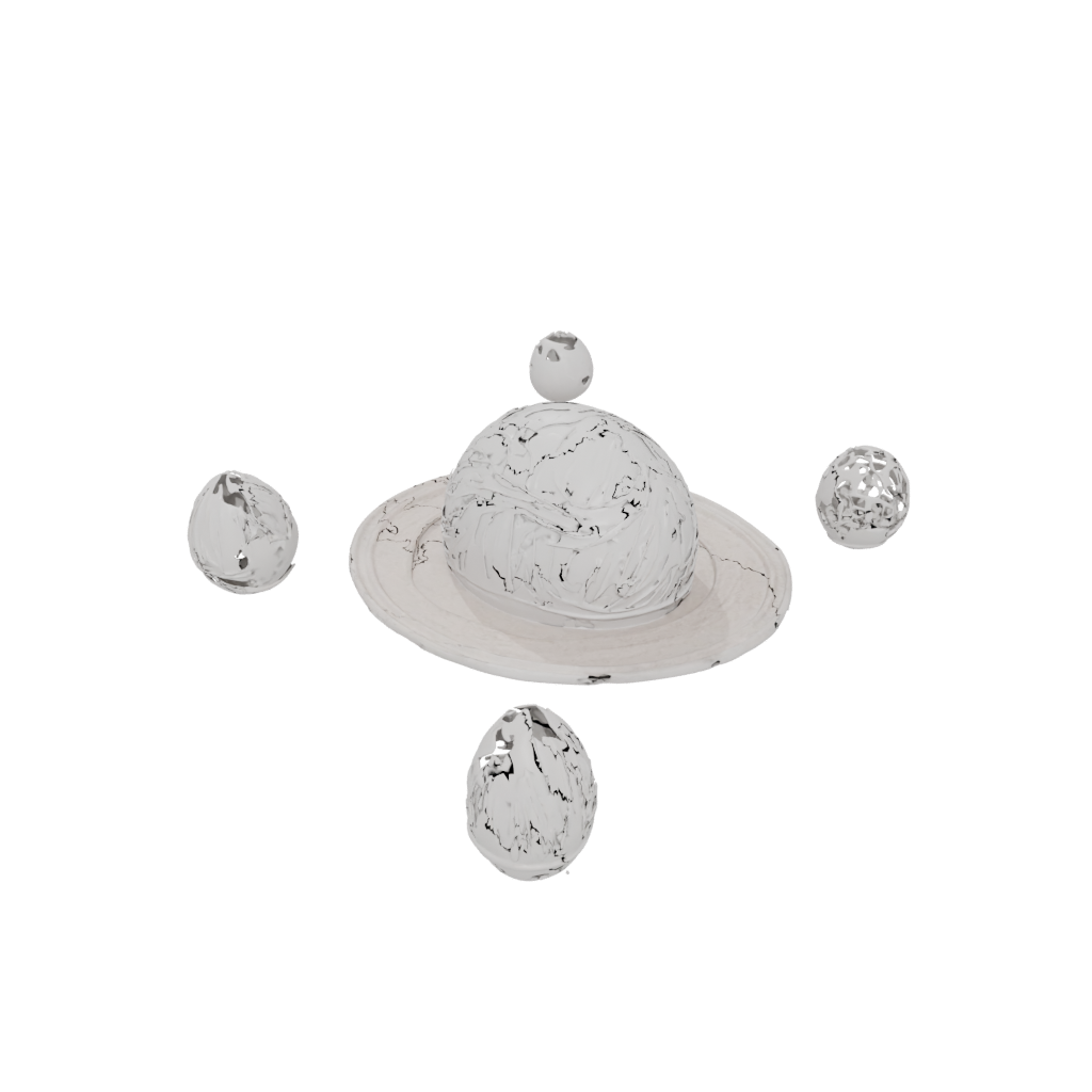 Marble Rustic Easter Egg Relief — seasonal 3D print model, STL