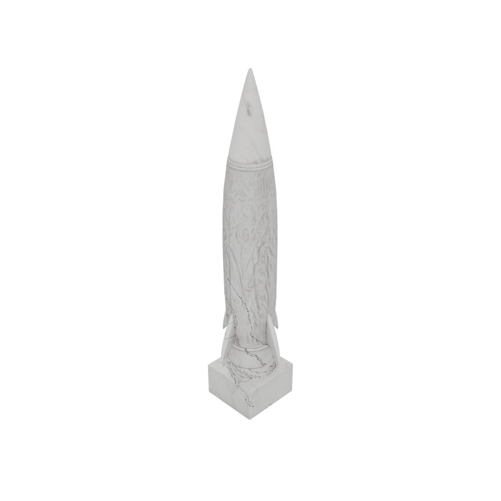 Marble Rustic Firework Rocket Decoration — seasonal 3D print model, STL