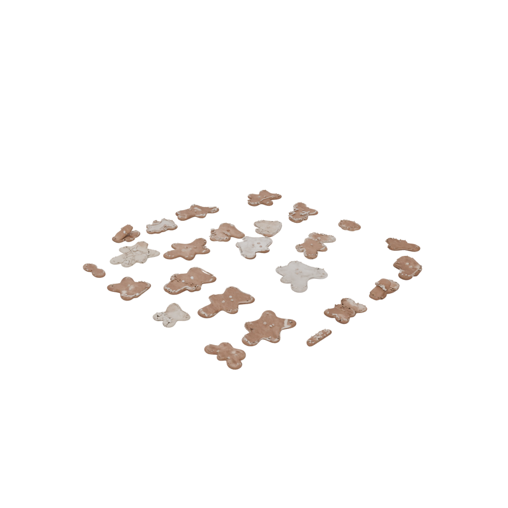 Marble Rustic Gingerbread Person Figure — seasonal 3D print model, STL