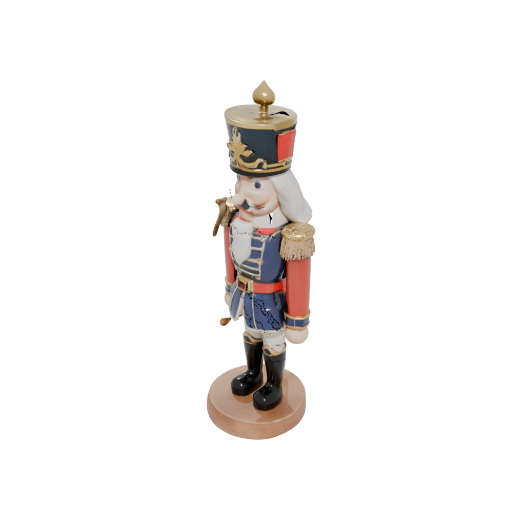 Marble Rustic Nutcracker Soldier Original — seasonal 3D print model, STL