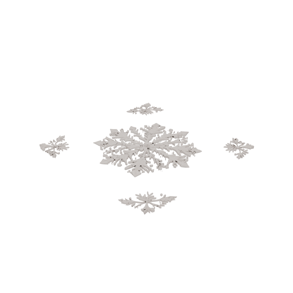 Marble Rustic Ornate Snowflake Ornament — seasonal 3D print model, STL