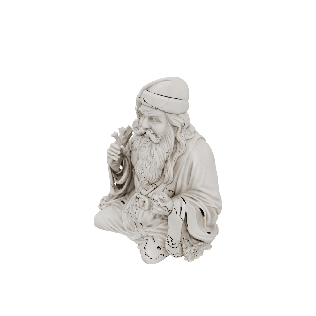Marble Rustic Santa Figurine Original — seasonal 3D print model, STL