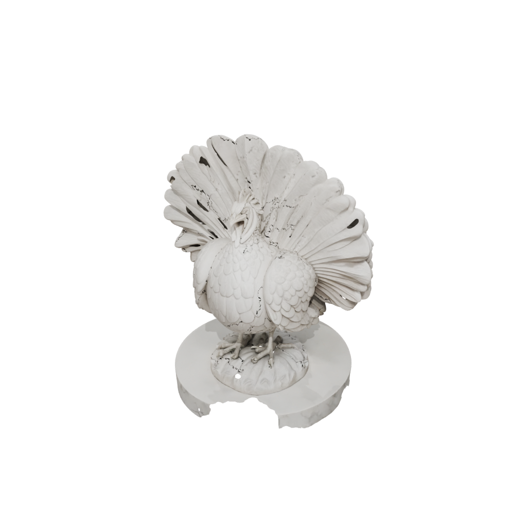 Marble Rustic Turkey Centerpiece Figure — seasonal 3D print model, STL