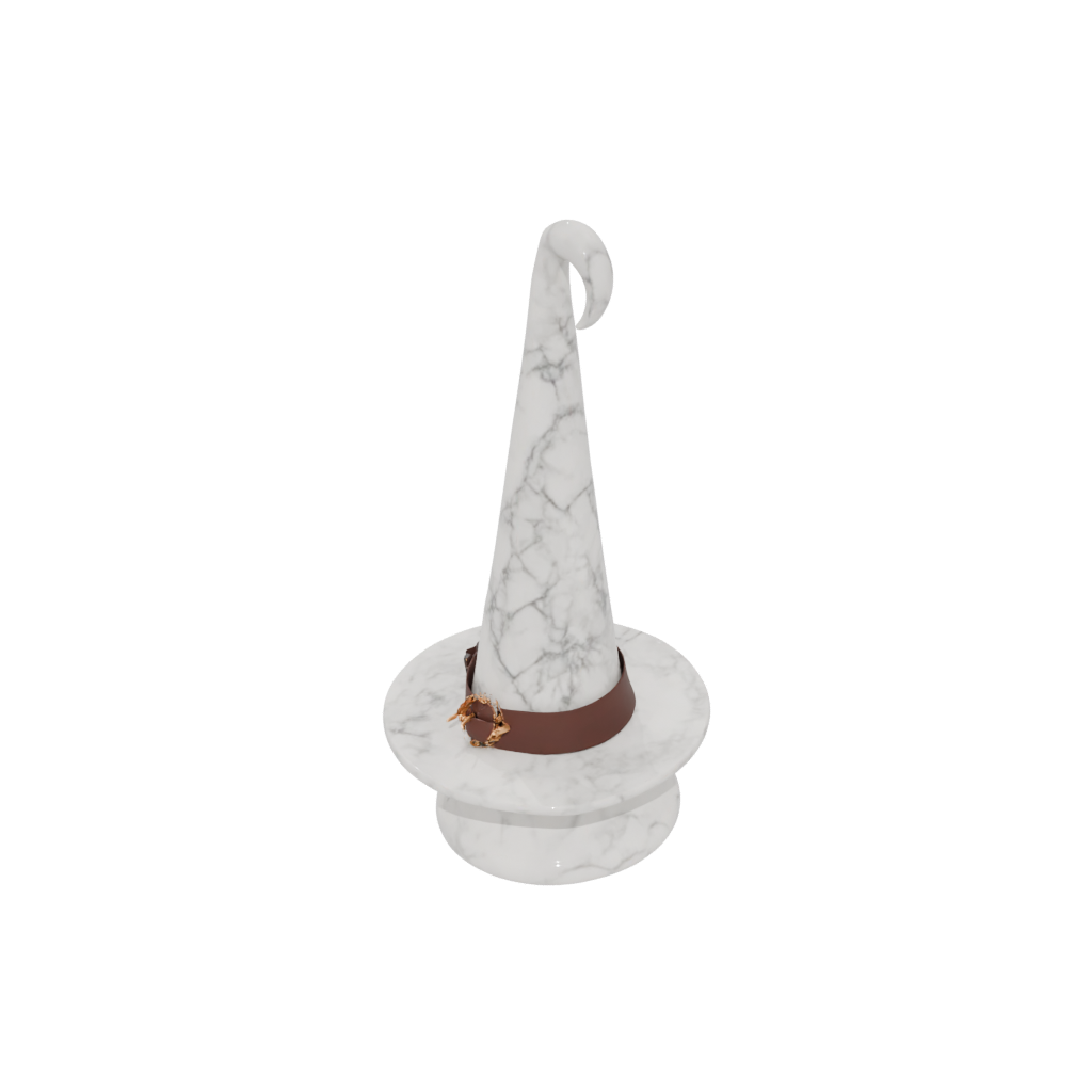 Marble Rustic Witch Hat Holder — seasonal 3D print model, STL
