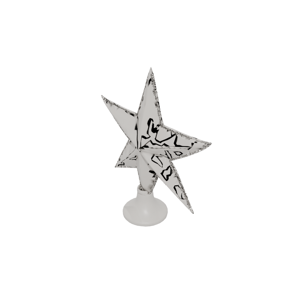 Mini Christmas Tree Topper Star — seasonal 3D print model, STL
