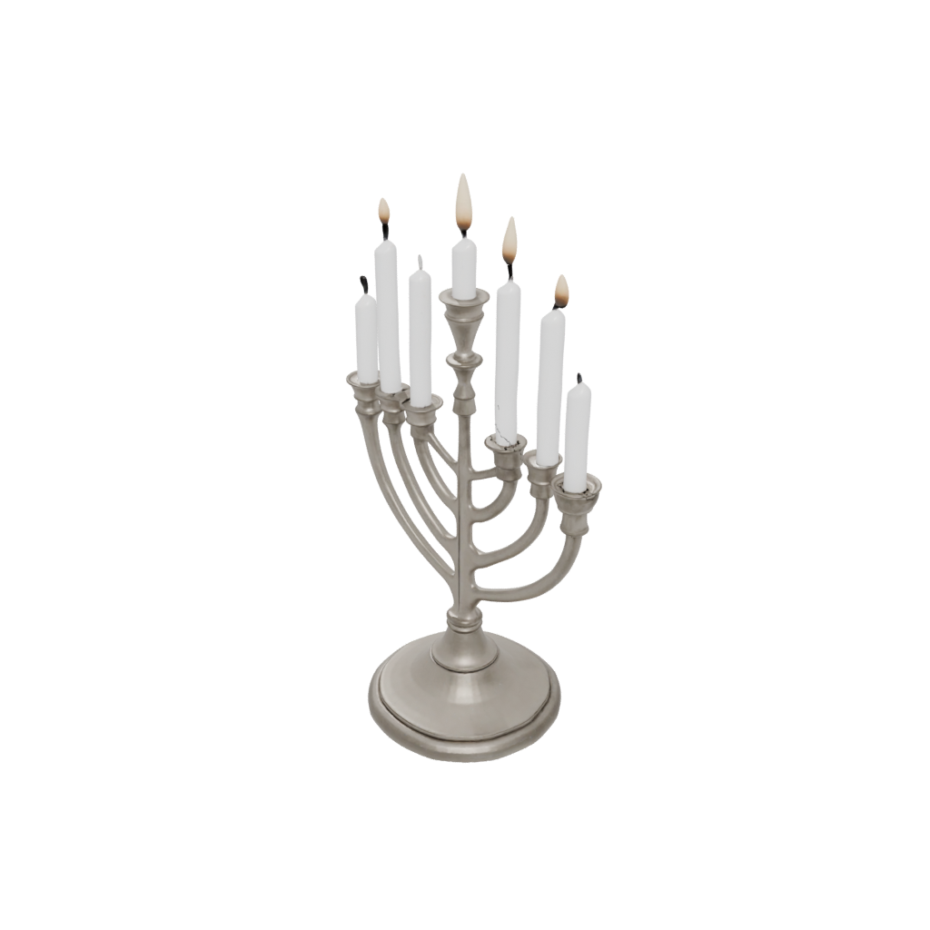 Mini Menorah Candle Stand — seasonal 3D print model, STL