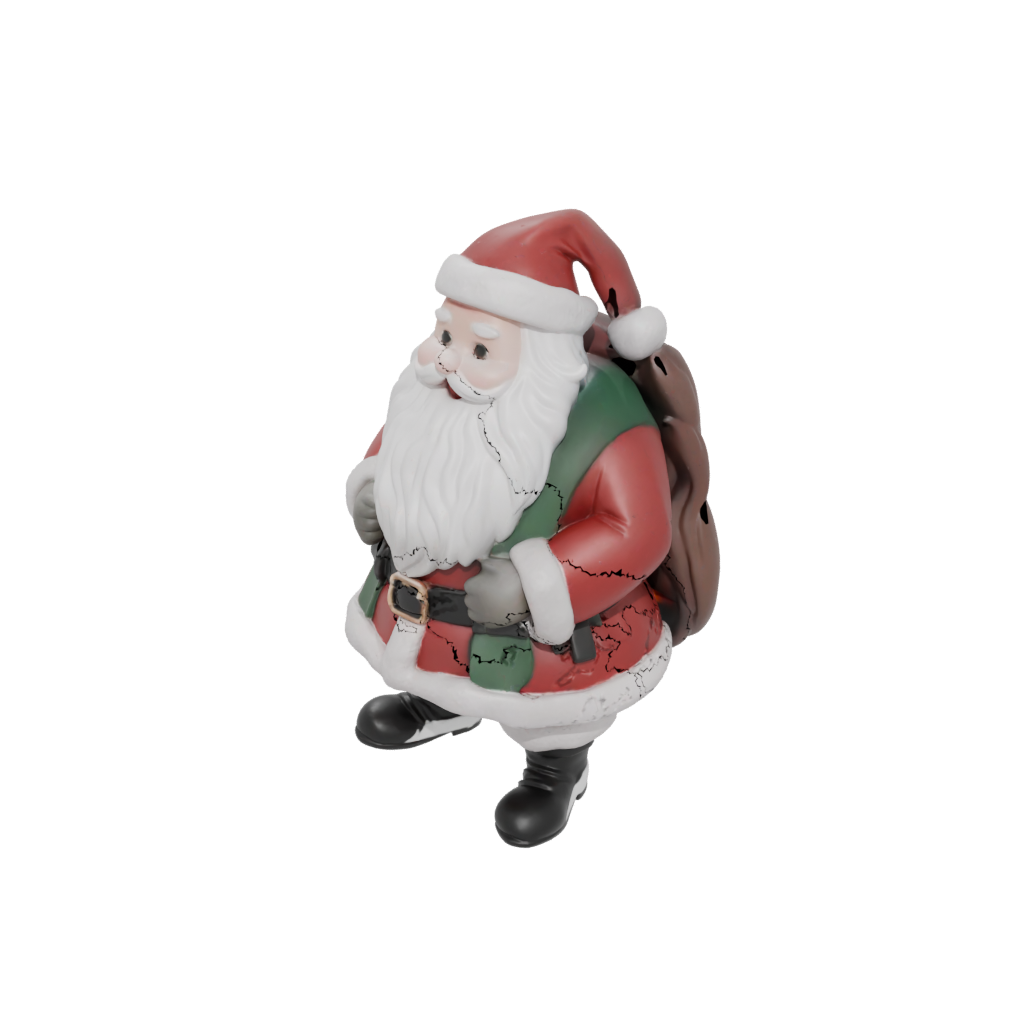 Mini Santa Figurine Original — seasonal 3D print model, STL