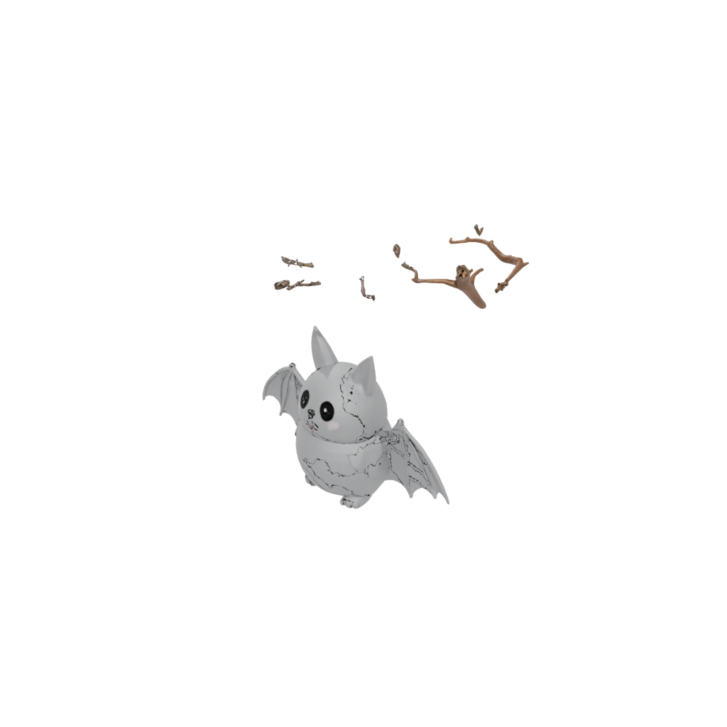 Mini Cute Bat Ornament — seasonal 3D print model, STL