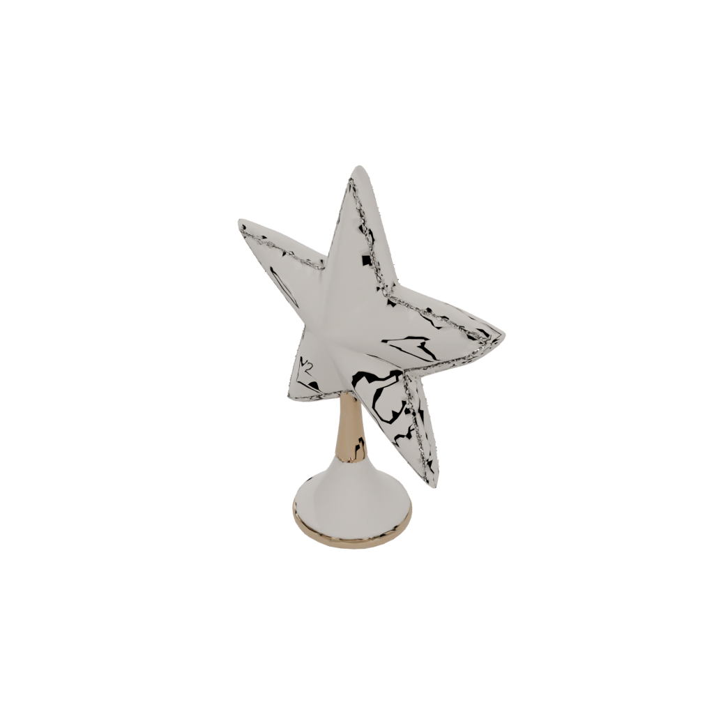 Mini Cute Christmas Tree Topper Star — seasonal 3D print model, STL