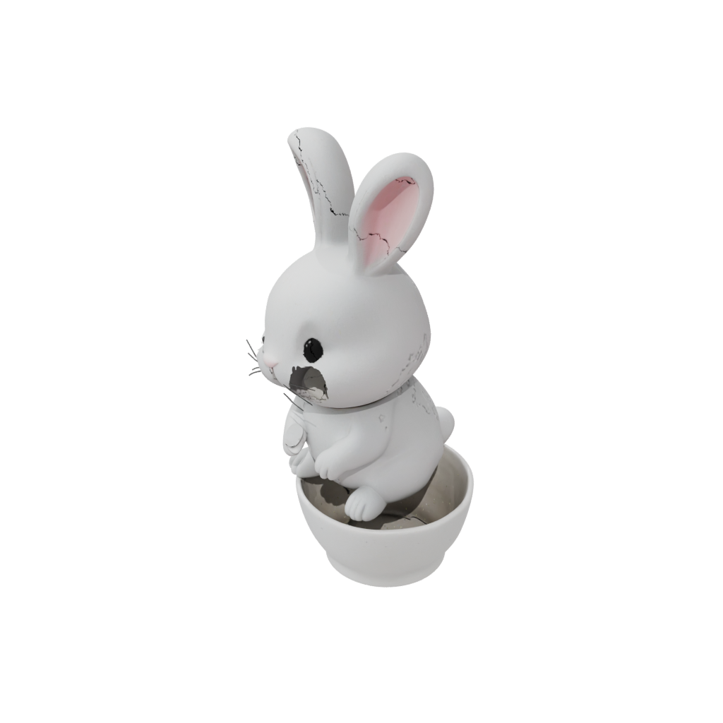 Mini Cute Egg Cup Bunny — seasonal 3D print model, STL