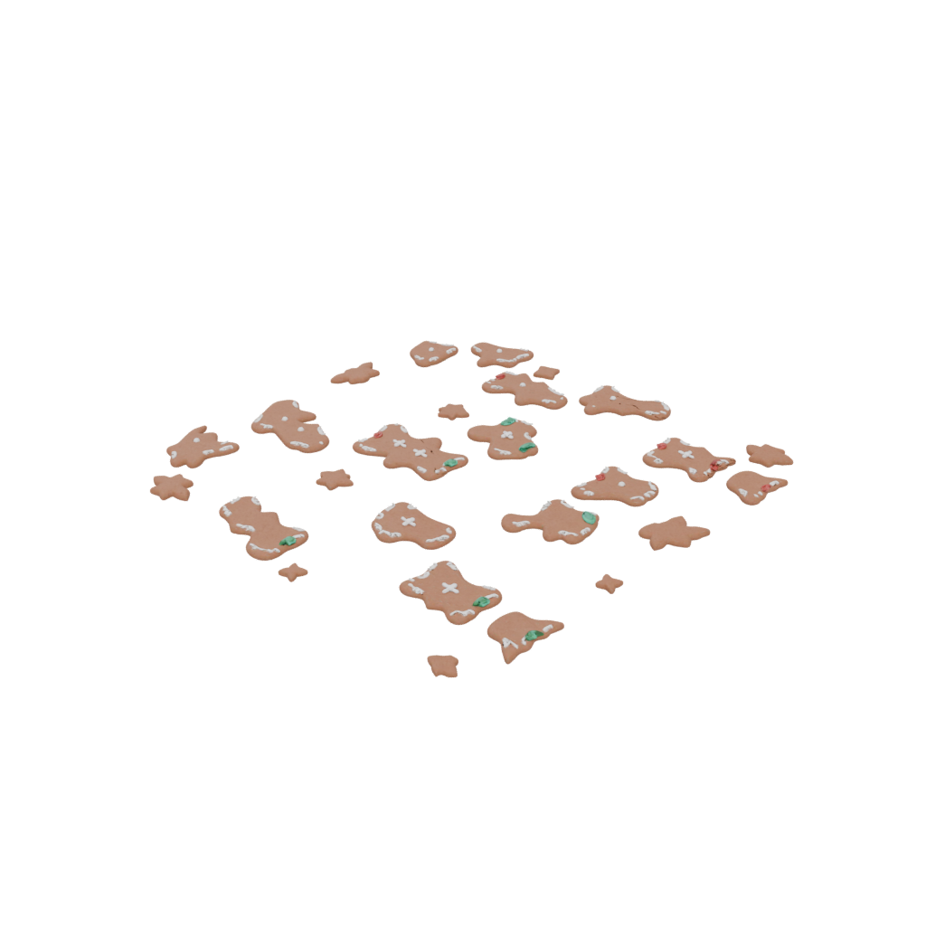 Mini Cute Gingerbread Person Figure — seasonal 3D print model, STL