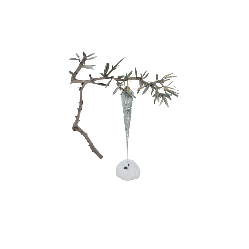 Mini Cute Icicle Ornament — seasonal 3D print model, STL