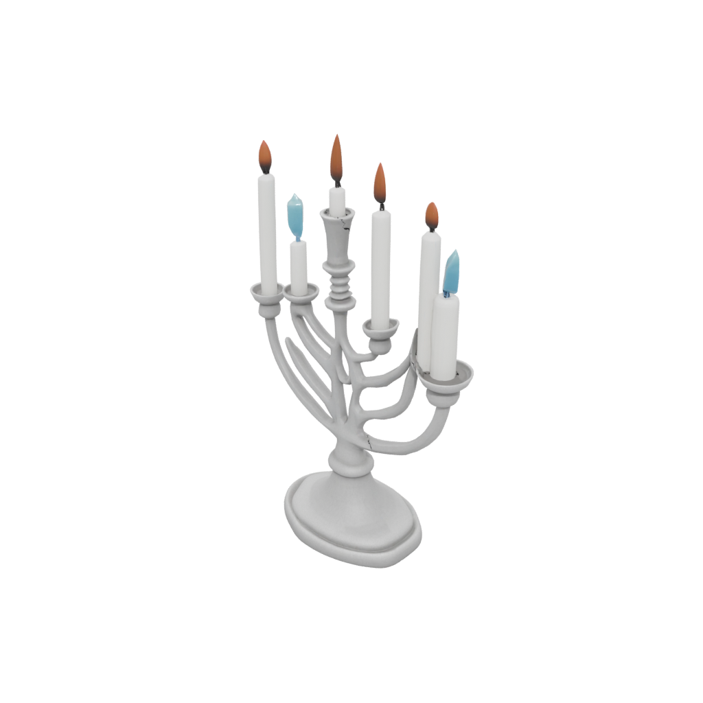 Mini Cute Menorah Candle Stand — seasonal 3D print model, STL