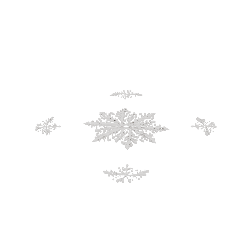 Mini Cute Ornate Snowflake Ornament — seasonal 3D print model, STL
