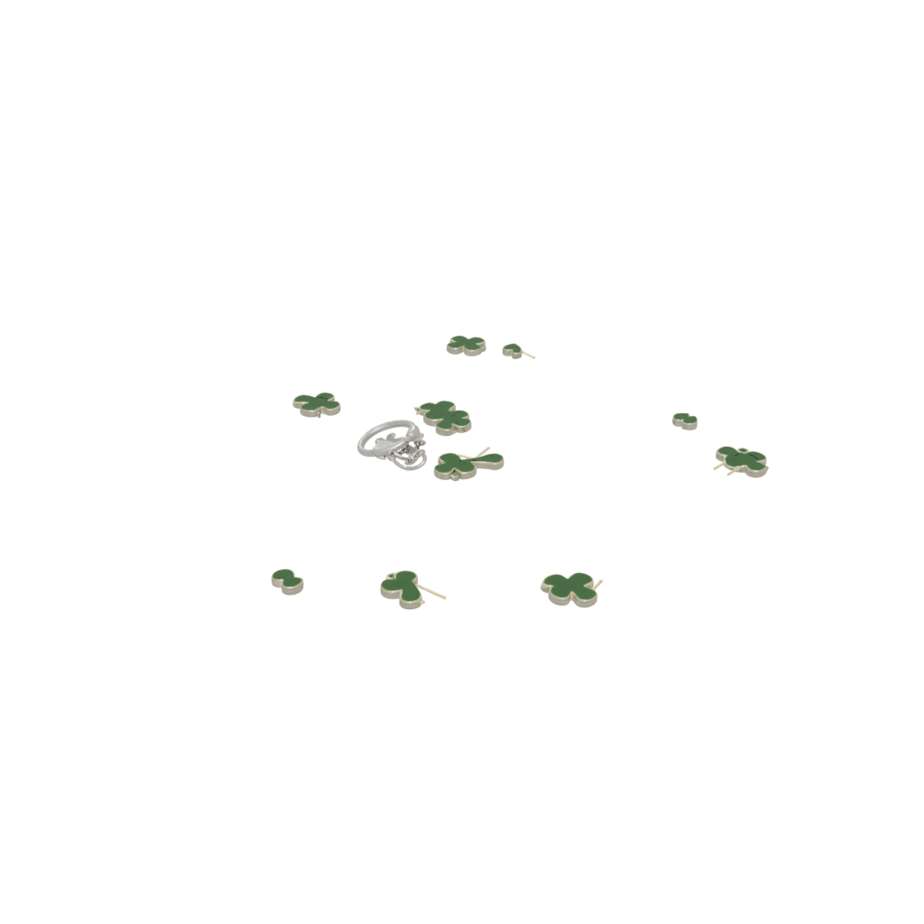 Mini Cute Shamrock Charm — seasonal 3D print model, STL
