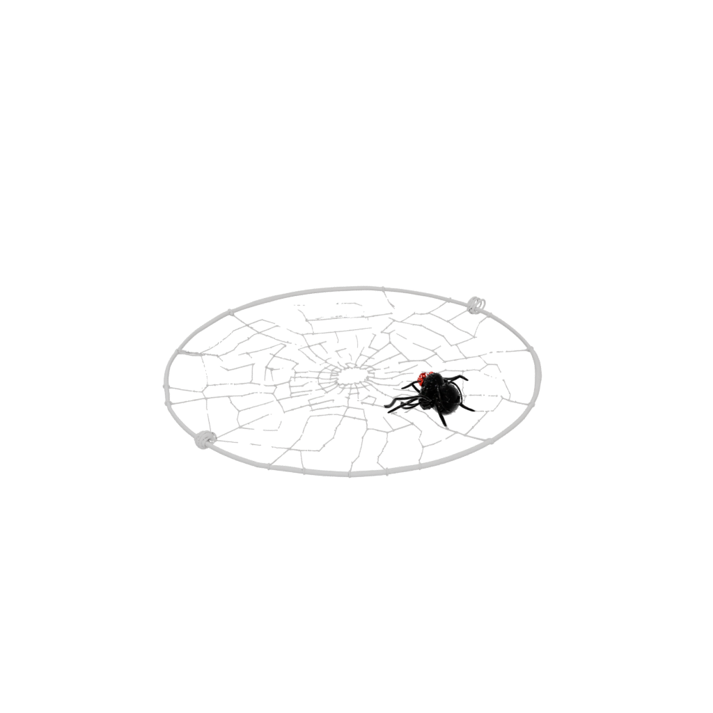Mini Cute Spider Web Wall Hanging — seasonal 3D print model, STL