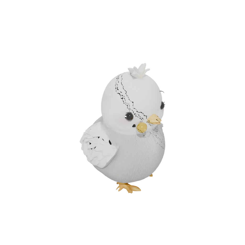 Mini Cute Spring Chick Figure — seasonal 3D print model, STL