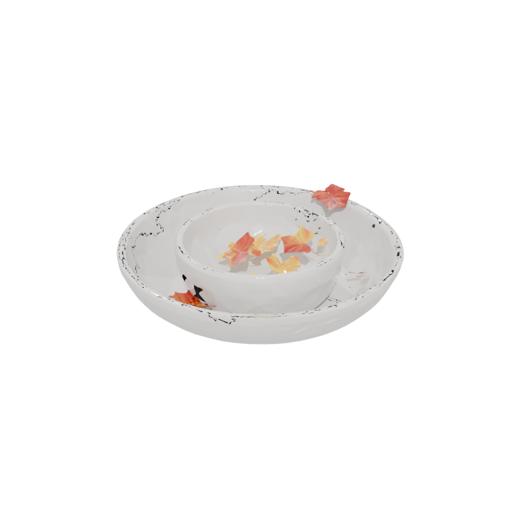 Mini Modern Autumn Leaf Bowl — seasonal 3D print model, STL